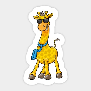 Giraffe Sunglasses Scarf Sticker